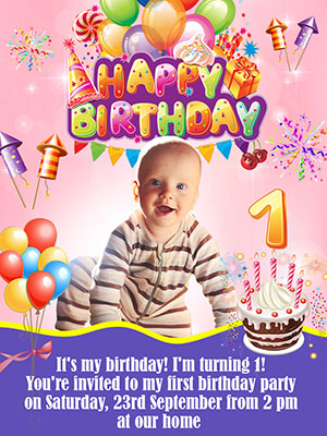 Kid's birthday party invitation